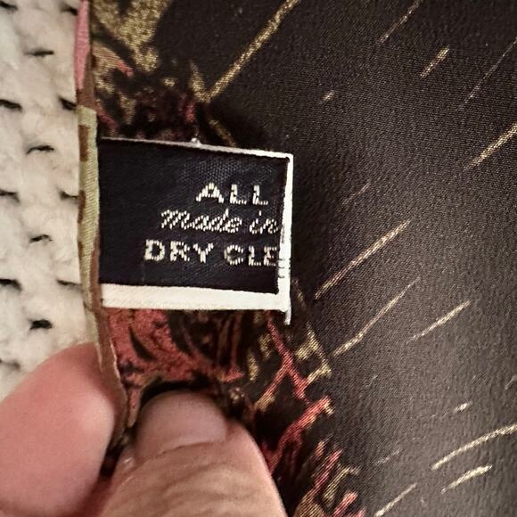 Pazuki London Made In London Floral Patchwork Fringe Trim Long Silk Velvet Scarf - Picture 4 of 6